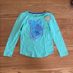 NWT crazy 8 girls butterfly shirt